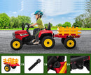 12V Battery-Powered Kids Electric Ride-On Tractor Toy with Remote Control and Trailer Magic Cars 9