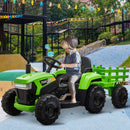 12V Battery-Powered Kids Electric Ride-On Tractor Toy with Trailer and Remote Control Magic Cars Variant 0