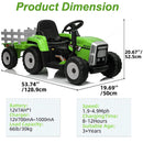 12V Battery-Powered Kids Electric Ride-On Tractor Toy with Trailer and Remote Control Magic Cars 10