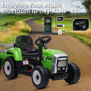 12V Battery-Powered Kids Electric Ride-On Tractor Toy with Trailer and Remote Control Magic Cars 4