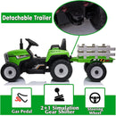 12V Battery-Powered Kids Electric Ride-On Tractor Toy with Trailer and Remote Control Magic Cars 7