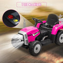 12V Battery-Powered Kids Electric Ride-On Tractor with Trailer and Remote Control Magic Cars 4