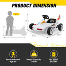 12V Kids Electric 4-Wheel Ride-On Go-Kart with Remote Control, Blue, Ages 3-8 Magic Cars 3