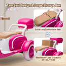 12V Kids Electric 3-Wheel Ride-On Motorcycle Scooter with Dual Motors and 2-Seater Design with LED Lights Magic Cars 4