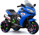 12V Electric Kids Motorcycle 3.5 km/h for Ages 3-6, 43-55 inch, Blue Magic Cars 0