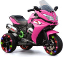 12V Electric Kids Motorcycle Pink 3-6 Years 3.5 km/h Adjustable Size 43-55 Inch Magic Cars 0