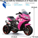 12V Kids Electric 3-Wheel Ride-On Motorcycle Toy with LED Lights for Ages 3-8 Magic Cars 2