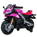 12V Kids Electric Ride-On Motorcycle Toy with Bluetooth Music, Auxiliary Wheels, and LED Lights Magic Cars 1