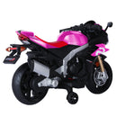 12V Kids Electric Ride-On Motorcycle Toy with Bluetooth Music, Auxiliary Wheels, and LED Lights Magic Cars 7