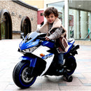 12V Kids Electric Ride-On Motorcycle Toy with Bluetooth Music, Auxiliary Wheels, and LED Lights Magic Cars 14