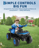 12V Electric Ride-On ATV for Kids with Remote Control, Spring Suspension, LED Lights, and Wireless Music Magic Cars 2