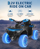 12V Electric Ride-On ATV for Kids with Remote Control, Spring Suspension, LED Lights, and Wireless Music Magic Cars 7