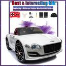 12V Kids Electric Ride-On Car Licensed Bentley Style with LED Lights and Remote Control Magic Cars 0
