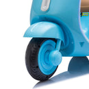 Blue 12V Electric Ride-On Scooter for Kids with 3 Wheels, LED Lights, and Bluetooth Music Magic Cars 13