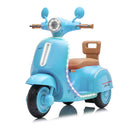 Blue 12V Electric Ride-On Scooter for Kids with 3 Wheels, LED Lights, and Bluetooth Music Magic Cars 1