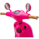 Rose Red 12V Electric 3-Wheel Scooter for Kids with LED Lights and Bluetooth Music Magic Cars 12