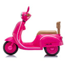 Rose Red 12V Electric 3-Wheel Scooter for Kids with LED Lights and Bluetooth Music Magic Cars 17