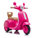 Rose Red 12V Electric 3-Wheel Scooter for Kids with LED Lights and Bluetooth Music Magic Cars Variant 0
