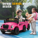 12V Kids Electric 2-Seater Ride-On School Bus Toy Car with Remote Control Magic Cars 13