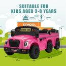 12V Kids Electric 2-Seater Ride-On School Bus Toy Car with Remote Control Magic Cars 18