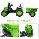 12V Kids Electric 4-Wheel Ride-On Tractor with Trailer and 35W Motor Magic Cars 3