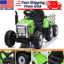 12V Kids Electric Ride-On Tractor Toy with Trailer and 3-Speed Remote Control Magic Cars Variant 0