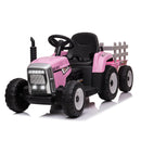 12V Kids Electric Ride-On Tractor Toy with Trailer, 3-Speed and Remote Control, 25W Magic Cars 2