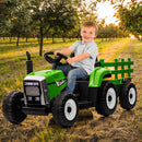 12V Kids Electric Ride-On Tractor with Trailer Battery Powered Car Toy and Remote Control Magic Cars 19