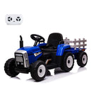 12V Kids Electric Ride-On Tractor with Trailer Battery Powered Car Toy and Remote Control Magic Cars 27