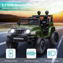 12V Kids Electric Ride-On Truck with Remote Control, Bluetooth, and MP3 Player - Green Magic Cars 4