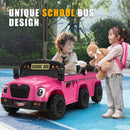 12V Kids Electric 2-Seater School Bus Ride-On Toy Car with Remote Control and LED Lights Magic Cars 1