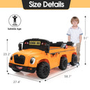 12V Kids Electric School Bus with Remote Control, 2 Seats and LED Lights, Orange Magic Cars 1