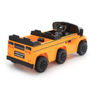 12V Kids Electric School Bus with Remote Control, 2 Seats and LED Lights, Orange Magic Cars 4