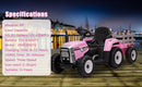 12V Electric Kids Tractor with Trailer Toddler Ride-On Car and Remote Control Magic Cars 3