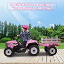 12V Electric Kids Tractor with Trailer Toddler Ride-On Car and Remote Control Magic Cars 6