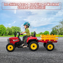 12V Electric Kids Ride-On Tractor with Trailer and Remote Control Magic Cars 8