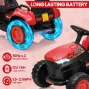 12V Kids Electric 3-in-1 Ride-On Vehicle Tractor Car with Trailer Toy Magic Cars 3