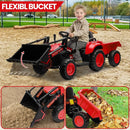 12V Kids Electric 3-in-1 Ride-On Vehicle Tractor Car with Trailer Toy Magic Cars 7