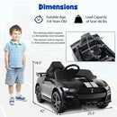 12V Licensed Ford Mustang Shelby GT500 Kids Ride-On Car with Remote Control for Ages 3-8 Magic Cars 5