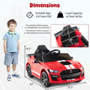 12V Licensed Ford Mustang Shelby GT500 Kids Ride-On Car with 2.4G Remote Control Magic Cars 5