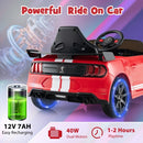 12V Licensed Ford Mustang Shelby GT500 Kids Ride-On Car with 2.4G Remote Control Magic Cars 7