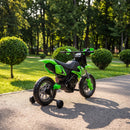12V Electric Green Dirt Bike for Kids with Training Wheels Magic Cars 10