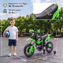 12V Electric Green Dirt Bike for Kids with Training Wheels Magic Cars 1