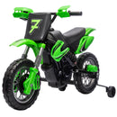 12V Electric Green Dirt Bike for Kids with Training Wheels Magic Cars 3