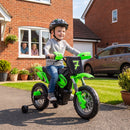 12V Electric Green Dirt Bike for Kids with Training Wheels Magic Cars 8