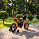 Electric 12V Orange Dirt Bike for Kids with Training Wheels Magic Cars 10