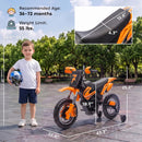 Electric 12V Orange Dirt Bike for Kids with Training Wheels Magic Cars 1