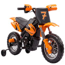 Electric 12V Orange Dirt Bike for Kids with Training Wheels Magic Cars 2