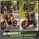 Electric 12V Orange Dirt Bike for Kids with Training Wheels Magic Cars 5