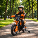 Electric 12V Orange Dirt Bike for Kids with Training Wheels Magic Cars Variant 0